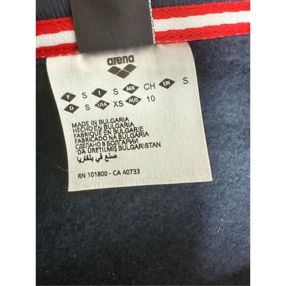 NWT Arena Men's Mark Spitz  Full Zip Jacket Navy-White  Size XS See Description - Picture 7 of 13